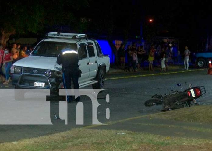 Mortal accidente de tránsito en Linda Vista, Managua