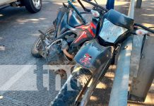 Choque de motociclistas en Ctra. Vieja a León, Managua