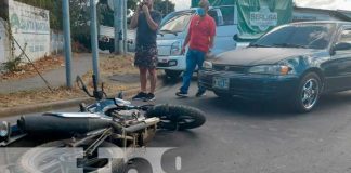 Escena de aparatoso accidente en Managua