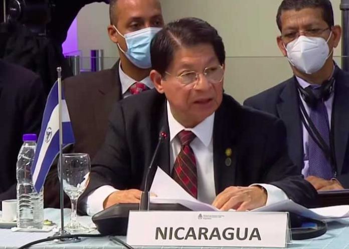 Canciller de Nicaragua, Denis Moncada, en Reunión de Ministros y Ministras de la CELAC