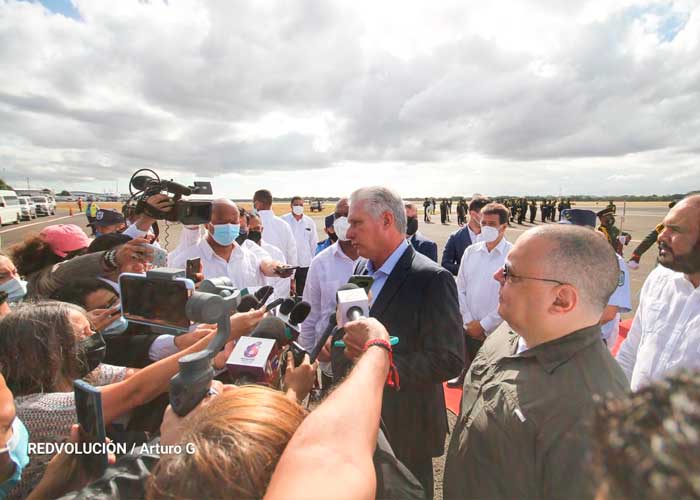 Llegada del presidente de Cuba, Miguel Díaz-Canel, a Nicaragua