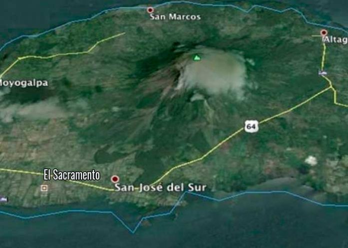 Mapa de la Isla de Ometepe