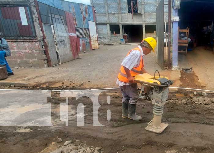 Obras de drenaje en el Mercado Oriental, Managua