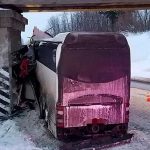 Aparatoso accidente con un autobús en Rusia