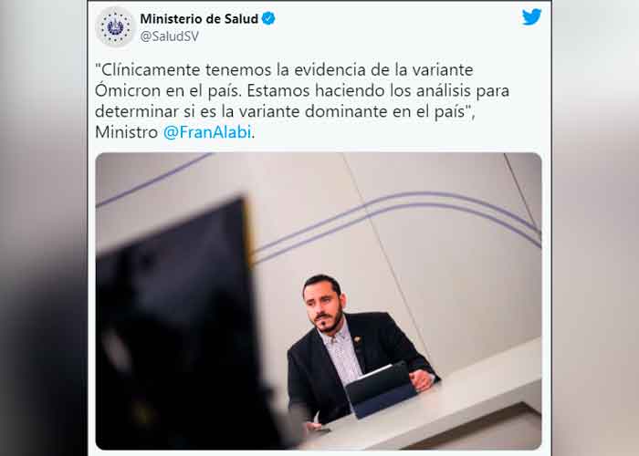 Ministro de Salud confirma que Ómicron ya circula en El Salvador