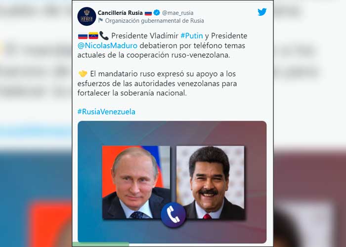 Rusia respalda la defensa de la soberanía y el desarrollo de Venezuela