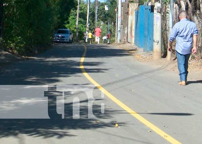Mejoramiento vial en el barrio Pedro Betancourt, Managua
