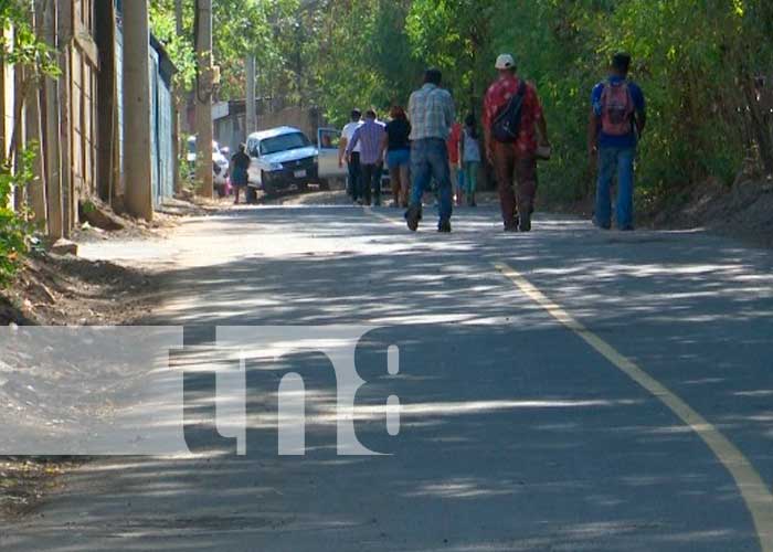 Mejoramiento vial en el barrio Pedro Betancourt, Managua 