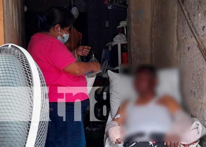 Víctima tras incendio en el barrio Hilario Sánchez, Managua