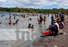 Laguna de Xiloá llena de visitantes este 1 de enero
