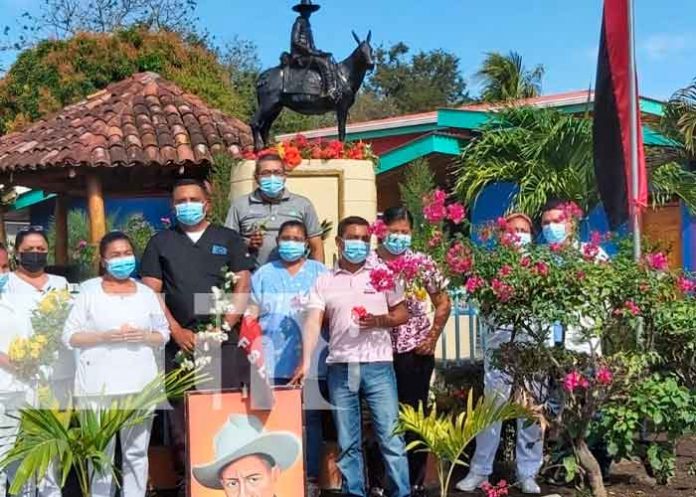 Familias de la Isla de Ometepe, conmemoran al General Sandino