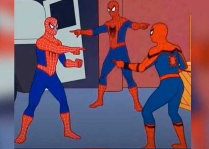Recrean el meme de Spider Man