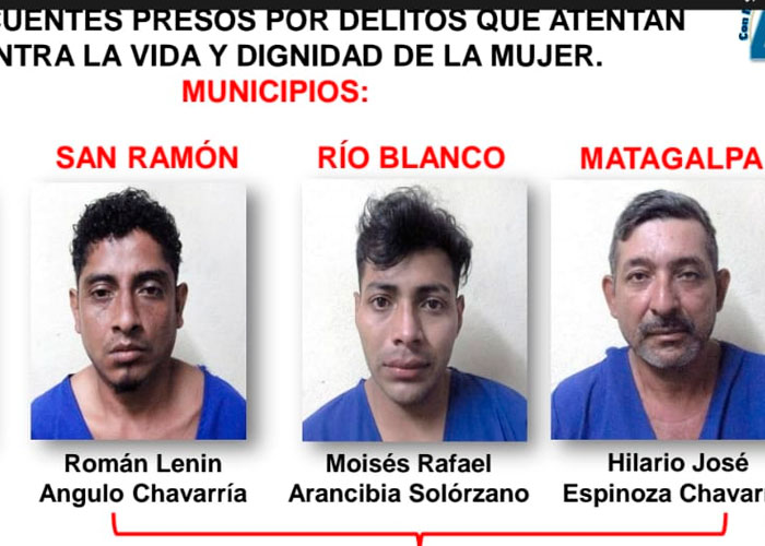 Planes policiales en Matagalpa deja 12 delincuentes detenidos.
