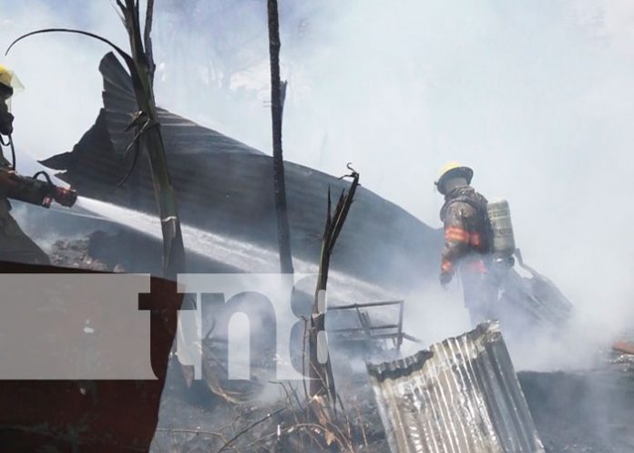 Vivienda incendiada en Estelí