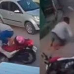 Hombre en Brasil impide robo usando su casco
