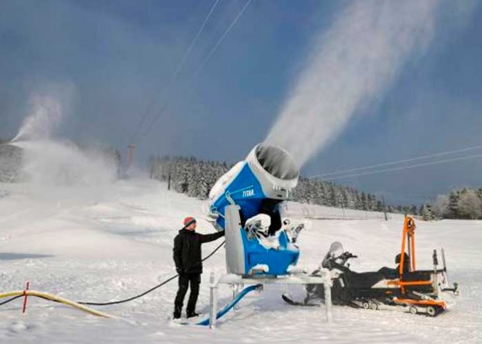 Fabrican nieve artificial en los Juegos Olímpicos de Invierno