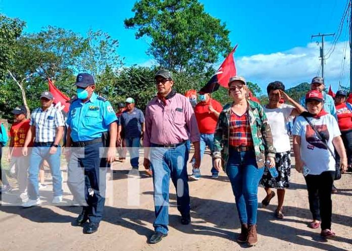 Realizan caminata en homenaje al General Sandino, en Río San Juan
