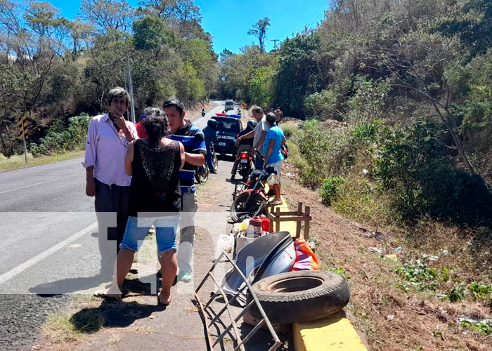 Accidente en carretera a Ticuantepe
