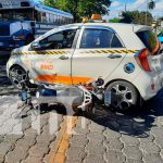 Supuesta imprudencia de taxista provoca una colisión en Managua