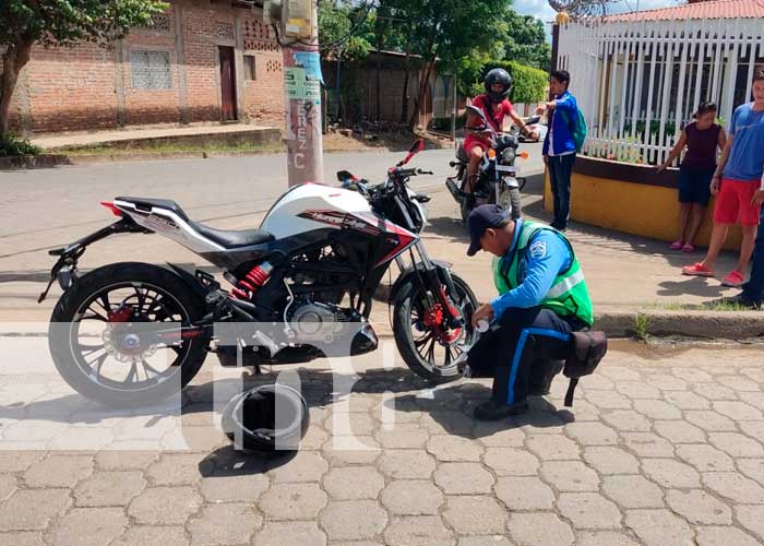 Motociclistas terminan lesionados en la ciudad de Juigalpa, Chontales
