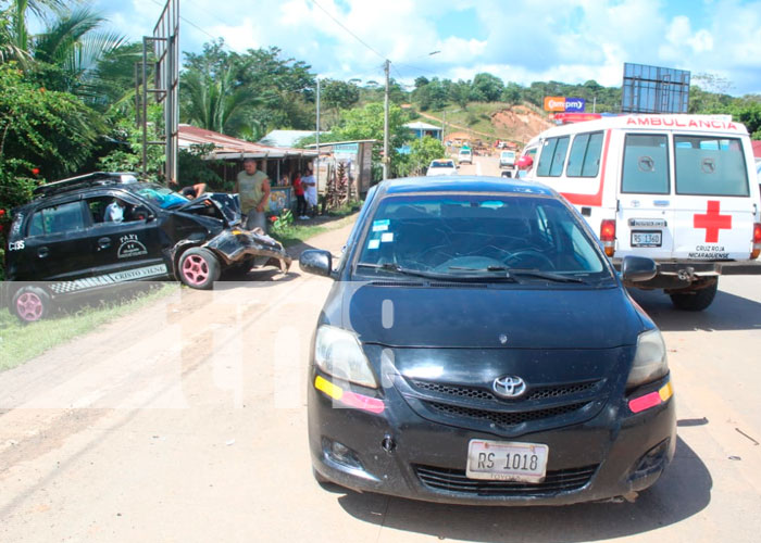 Cuatro lesionados en accidente de tránsito en Bluefields