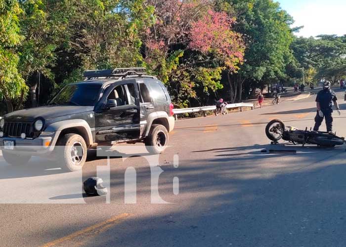 Dos personas lesionadas en accidente de tránsito en Lovago Chontales