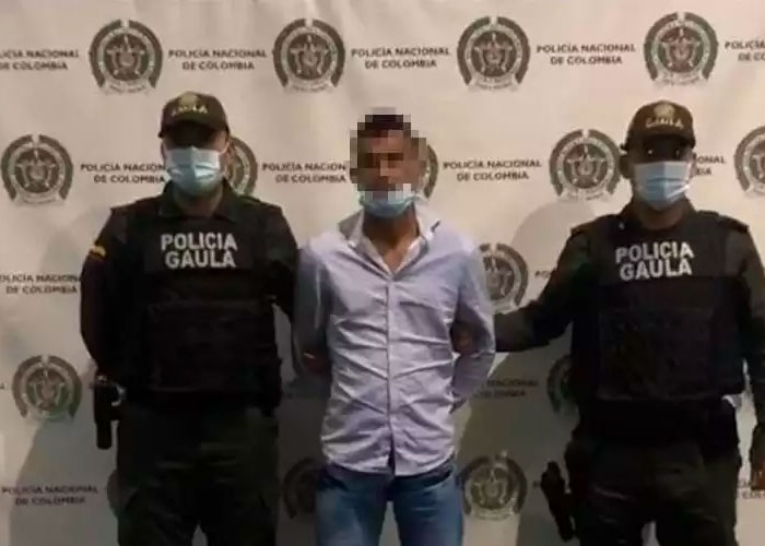 Sujeto detenido en Colombia