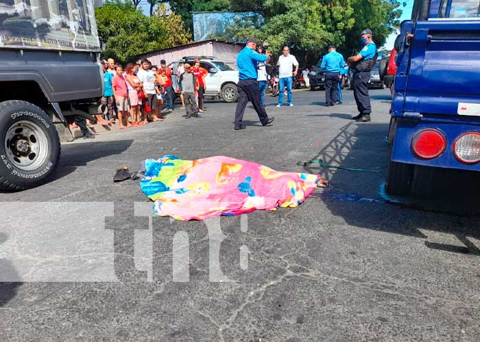 Escena de accidente de tránsito en Nicaragua
