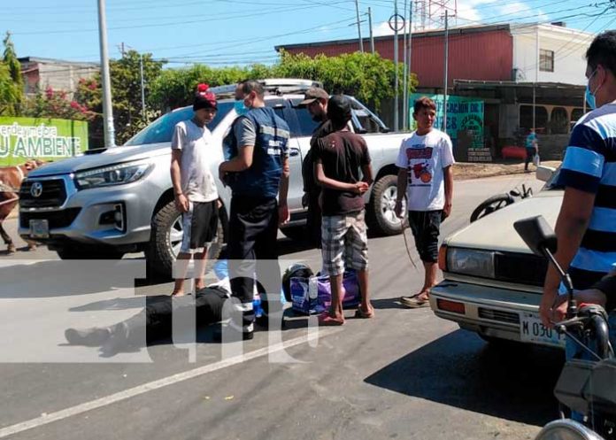 Accidente de tránsito cerca de la Rotonda La Virgen, Managua