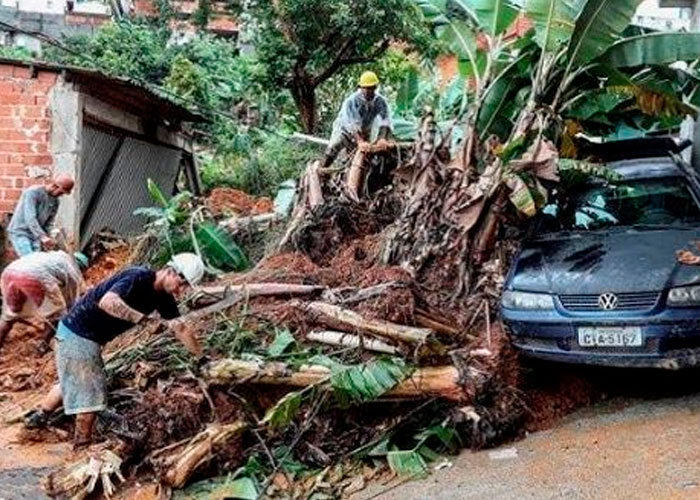 Fuertes lluvias dejan 28 muertos y familias desalojadas en Sao Paulo