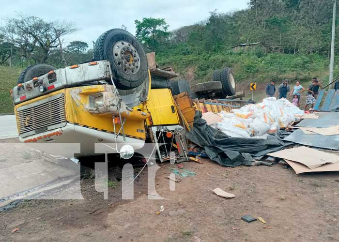 Accidente de tránsito con camión en Matiguás