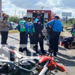 Escena de accidente de tránsito en Managua