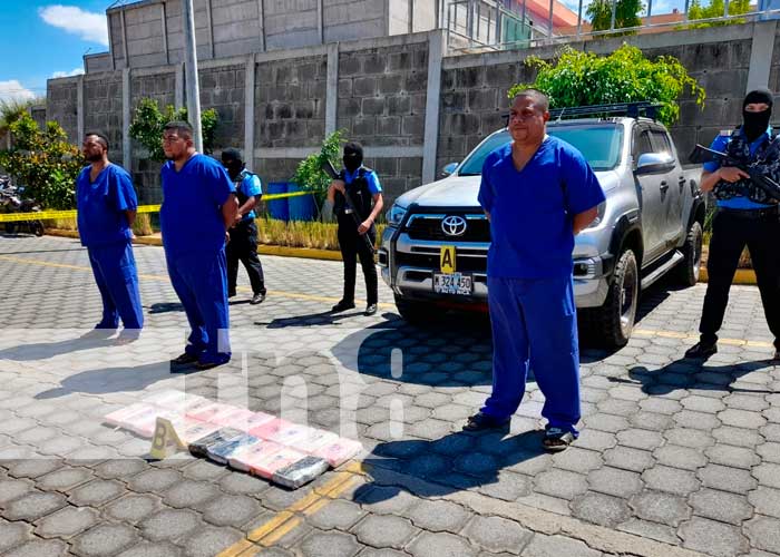 Capturados por incautación de cocaína en Nicaragua