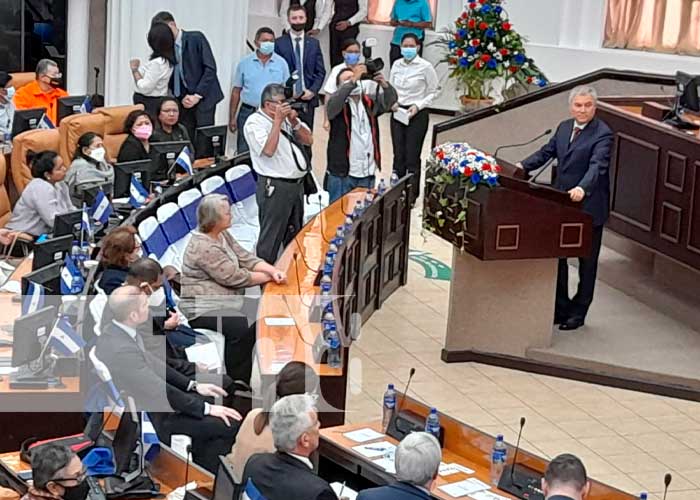 Presidente de la Duma Estatal de Rusia con la Asamblea de Nicaragua