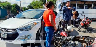 Escena del accidente en Managua