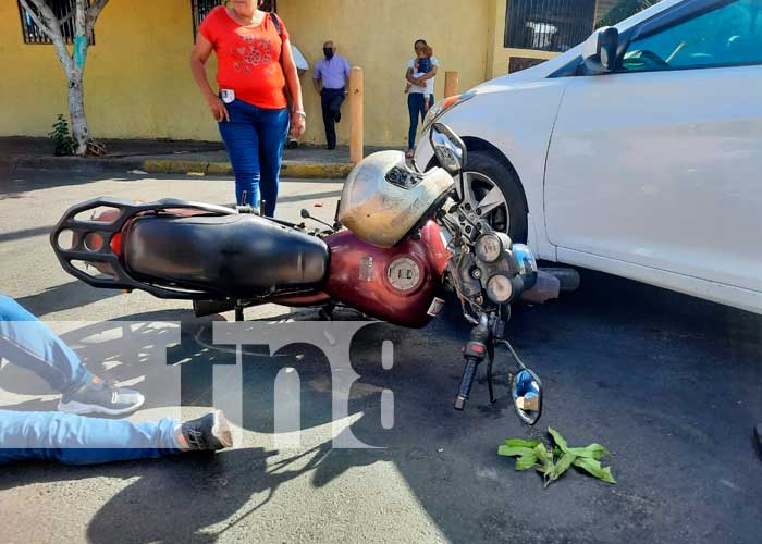 Escena del accidente en Managua