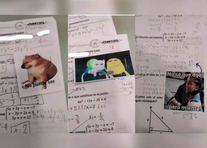 Maestro de matemáticas en México califica exámenes con memes