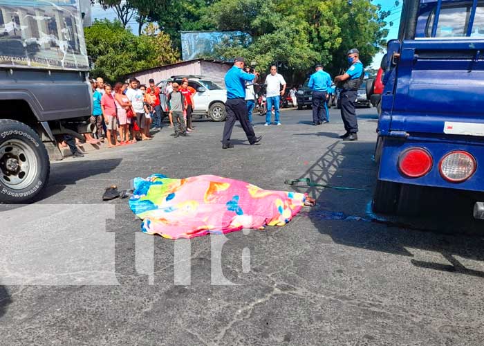 Aparatoso accidente de tránsito en un barrio de Managua