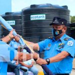 Acto por traspaso de jefe policial en el Triángulo Minero, Nicaragua