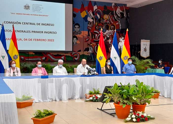 Presentación de resultados de exámenes de admisión en la UNAN Managua