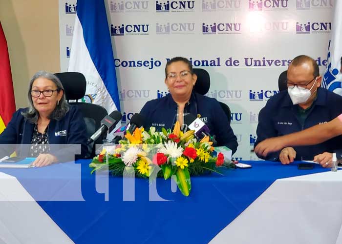 Conferencia de prensa con autoridades del CNU y UNAN-León