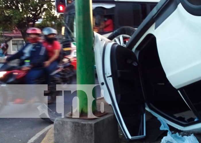 Accidente de tránsito en sector de Portezuelo, Managua