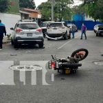 Irrespeto a señal de alto deja una colisión en Managua
