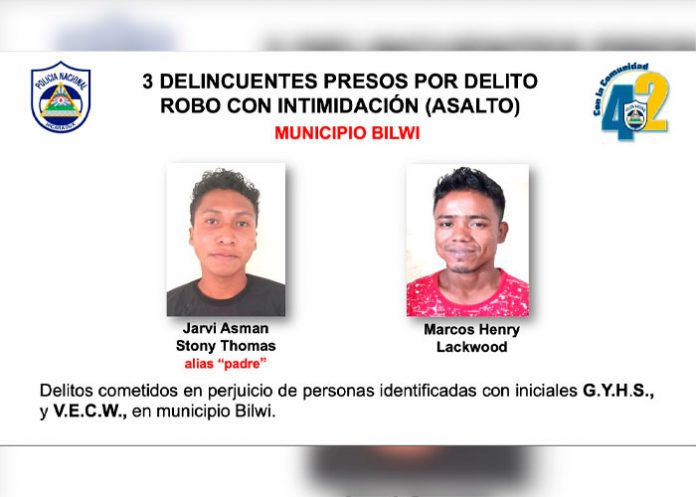 Policía Nacional en Puerto Cabezas presentó a siete supuestos delincuentes