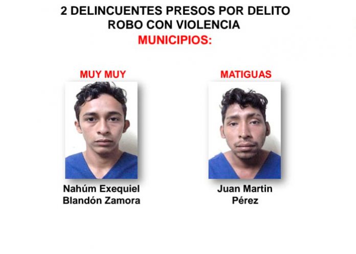 Capturan a 8 personas en Matagalpa señaladas de cometer delitos