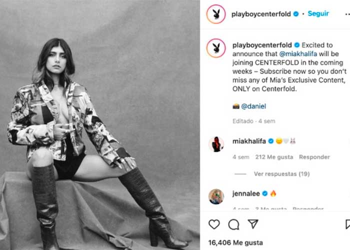 Mia Khalifa regresa a la "vida picante" por motivación de Playboy