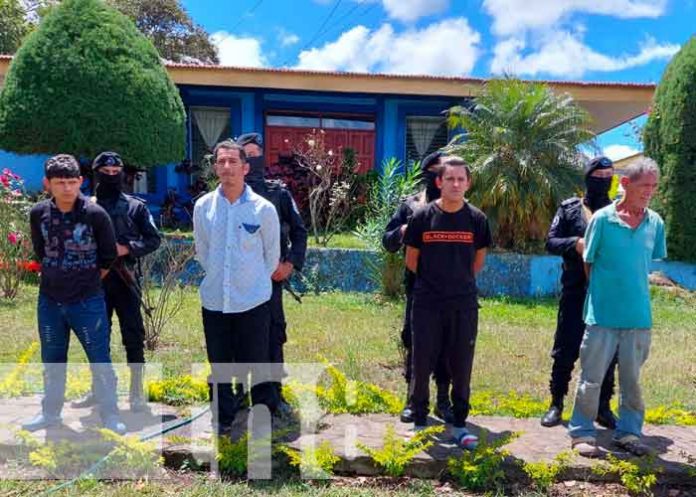Delincuentes detenidos en Jinotega