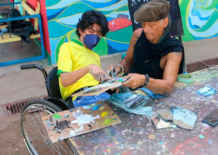 En su misión de "cambiar el mundo" pintor viajero llega a Nicaragua