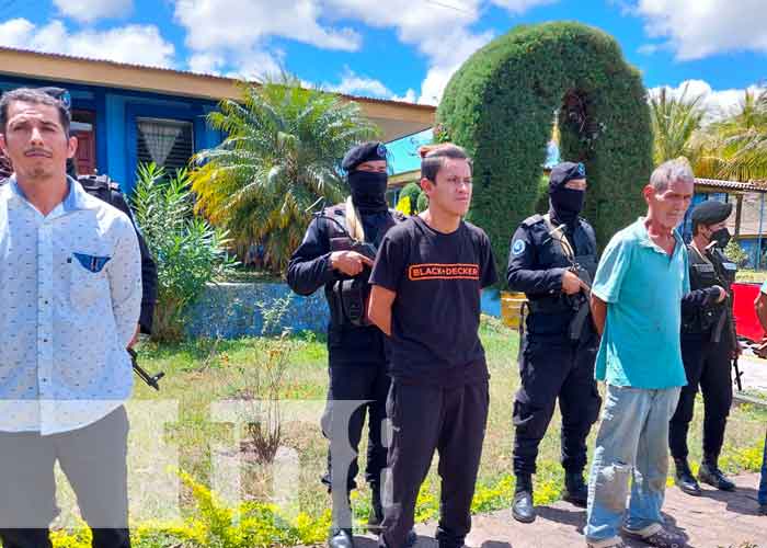 Delincuentes detenidos en Jinotega