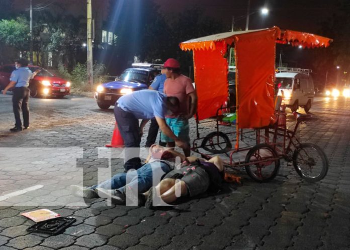 Accidente en el sector del Mercado Huembes en Managua
